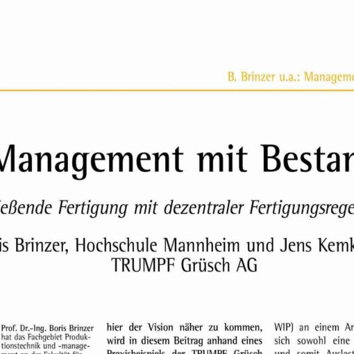 Management mit Bestand