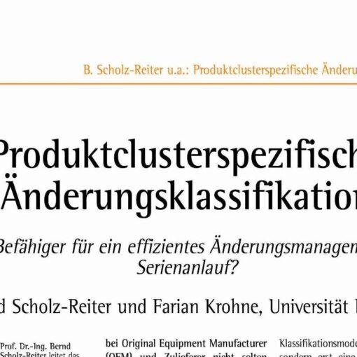 Productclusterspecific Product Change Classification