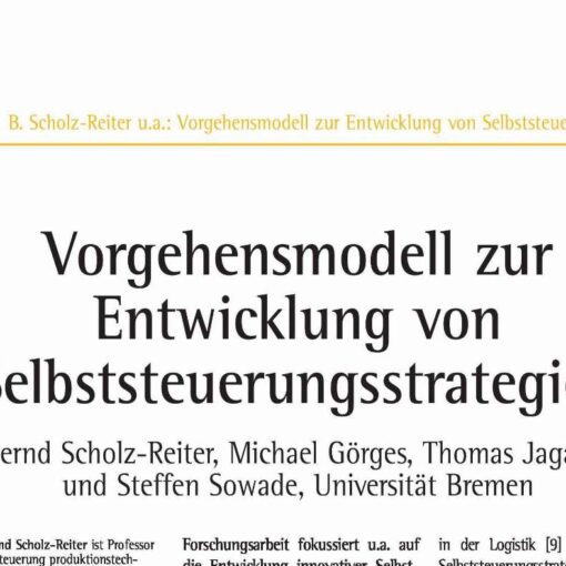 A Procedure Model for Autonomous Control Strategies