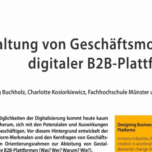 Designing Business Models for Digital B2B Platforms