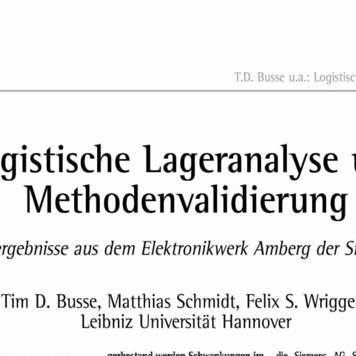 Logistic Stock Analysis and Validation of Planning Methods
