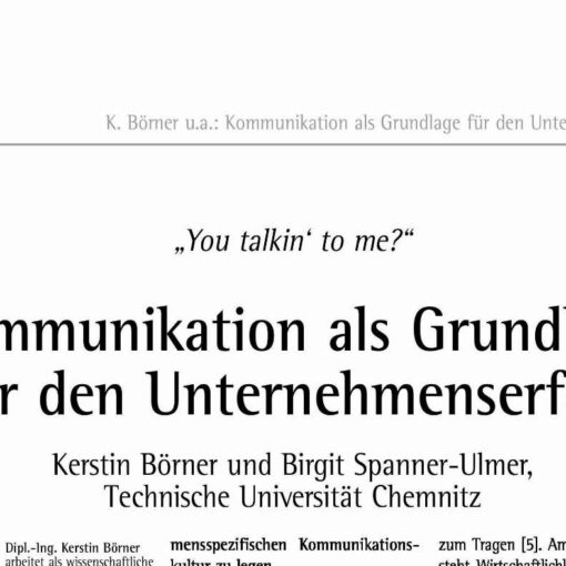 “You talkin’ to me?” - Communication as a Foundation of a Successful Company
