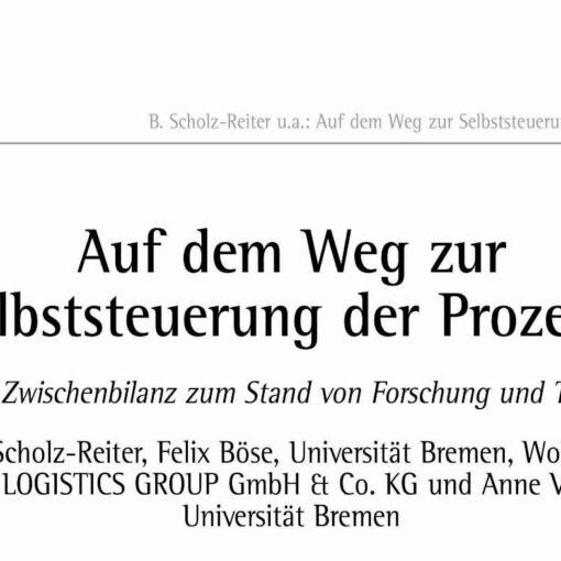 Auf dem Weg zur Selbststeuerung der Prozesse