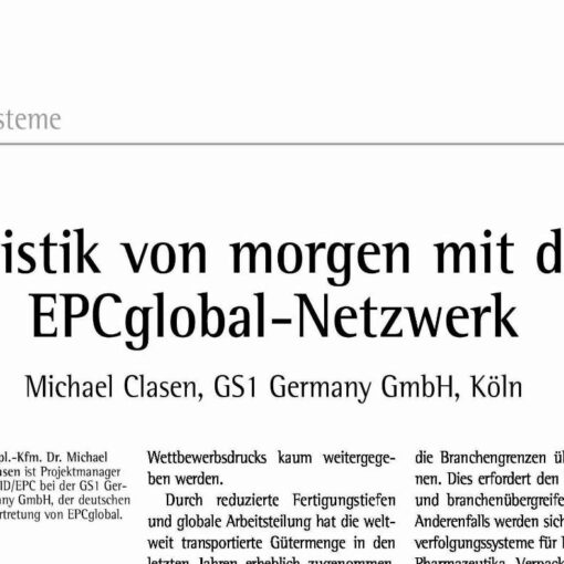 Logistik von morgen mit dem EPCglobal-Netzwerk