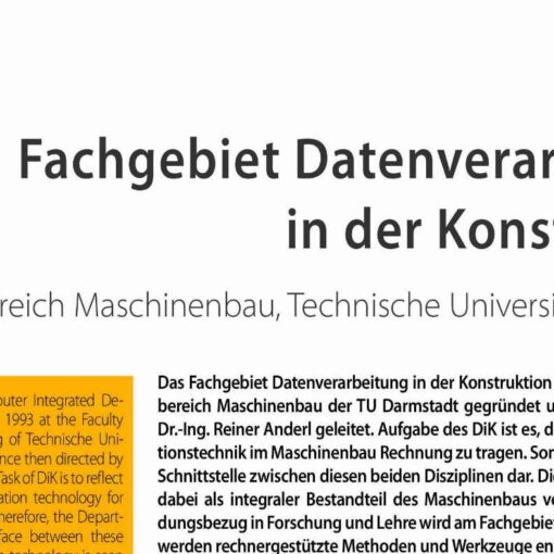 Fachgebiet Datenverarbeitung in der Konstruktion