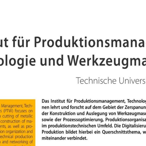 Institut für Produktionsmanagement, Technologie und Werkzeugmaschinen