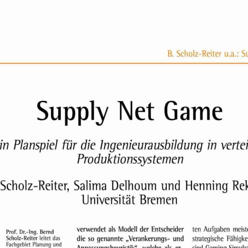 Supply Net Game