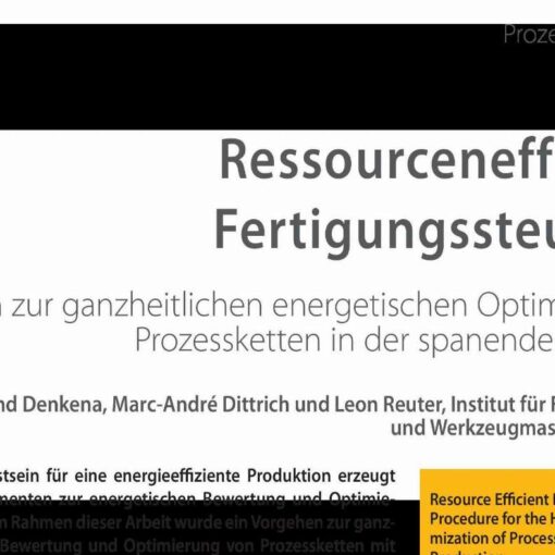 Ressourceneffiziente Fertigungssteuerung