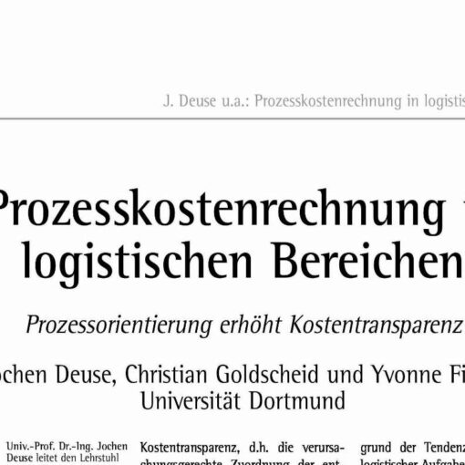 Prozesskostenrechnung in logistischen Bereichen
