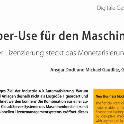 Pay-per-Use für den Maschinenbau
