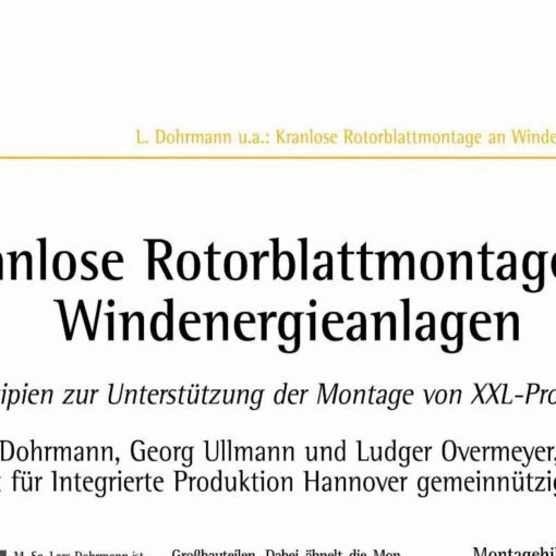 Craneless Rotor Blade Assembly on Wind Energy Plants