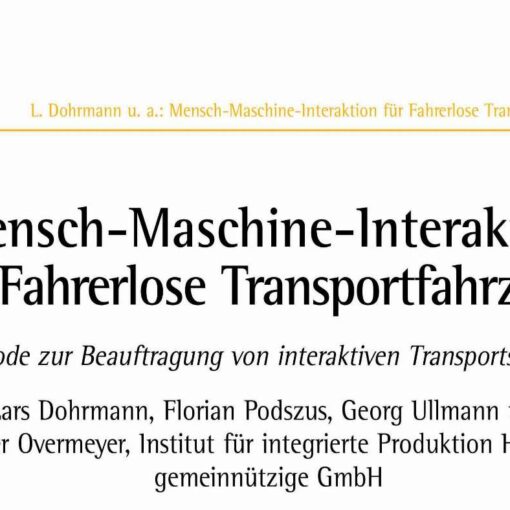 Mensch-Maschine-Interaktion für Fahrerlose Transportfahrzeuge