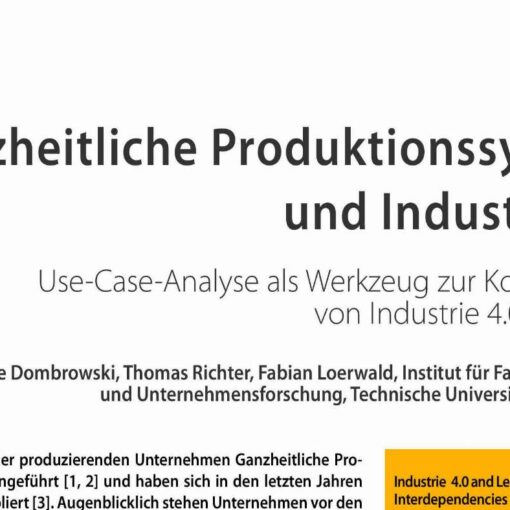 Industrie	4.0 and Lean Production Systems
