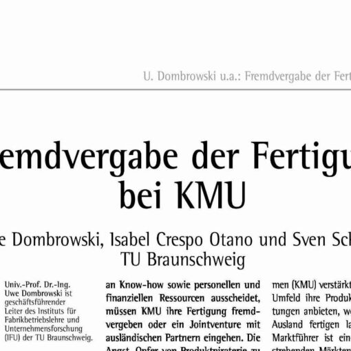 Fremdvergabe der Fertigung bei KMU