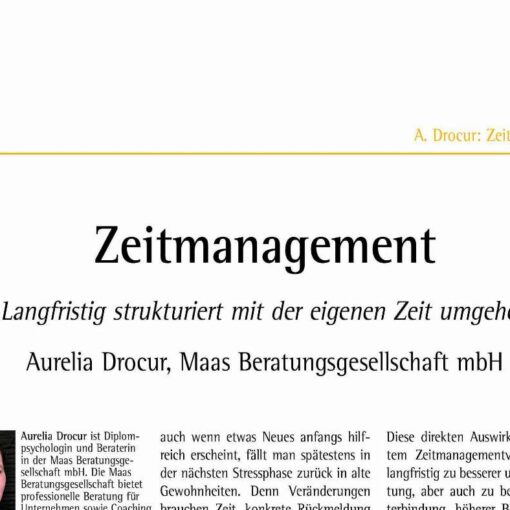 Time Management - a Long-term and Structured Way of Utilizing Time