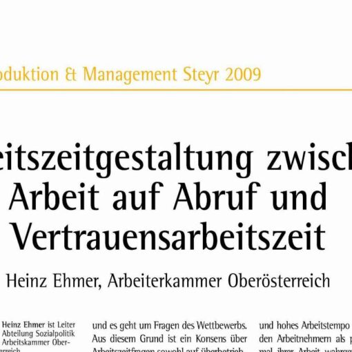 Arbeitszeitgestaltung zwischen Arbeit auf Abruf und Vertrauensarbeitszeit