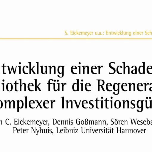 Regeneration komplexer Investitionsgüter