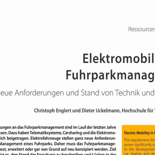 Electric Mobility in Fleet Management