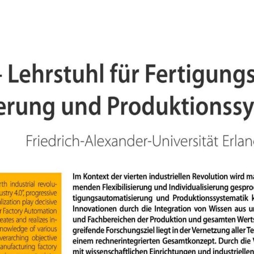 FAPS - Lehrstuhl für Fertigungsautomatisierung und Produktionssystematik