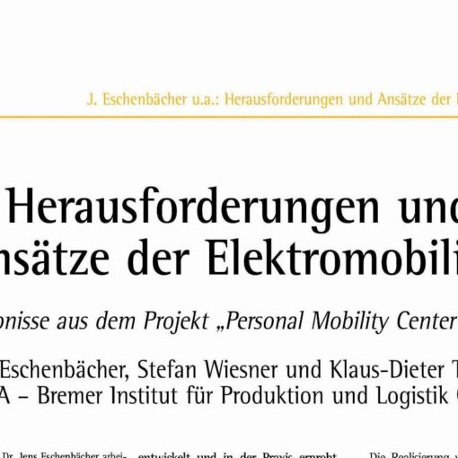 Herausforderungen und Ansätze der Elektromobilität