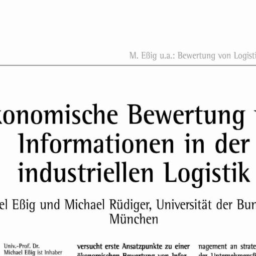 Ökonomische Bewertung von Informationen in der industriellen Logistik