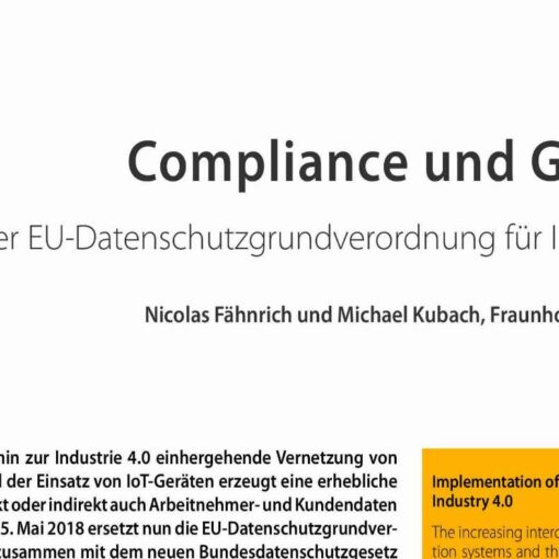 Implementation of the EU-GDPR for Industry 4.0