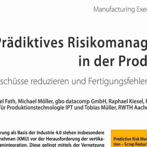Predictive Risk Management in Production