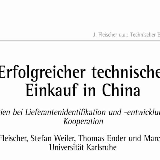 Successful Technical Procurement in China