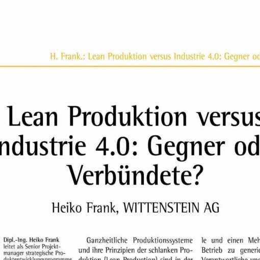 Lean Production vs. Industry 4.0: Opponents or Allies?