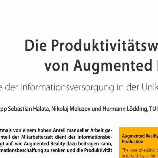 Augmented Reality in a One-of-a-kind Production