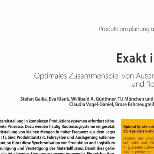 Optimal Synchronization of Automatic Storage System and Milk Run System