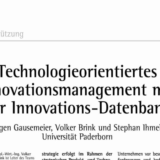 Technologieorientiertes Innovationsmanagement mit der Innovations-Datenbank