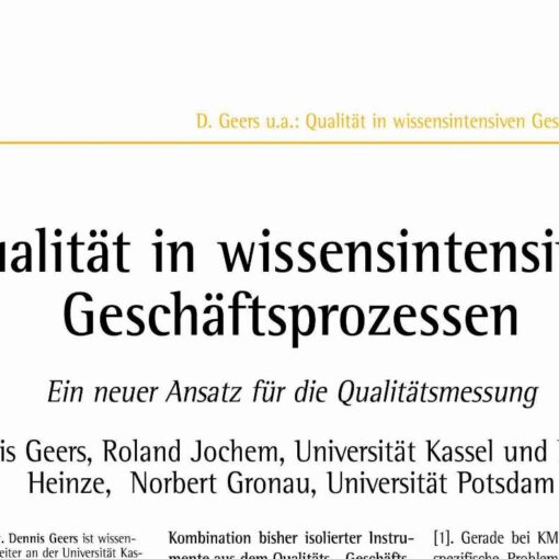 Quality in Knowledge Intensive Business Processes