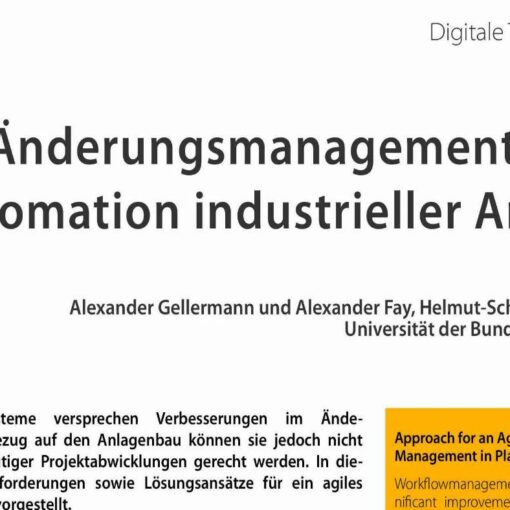 Approach for an Agile Modification Management in Plant Engineering