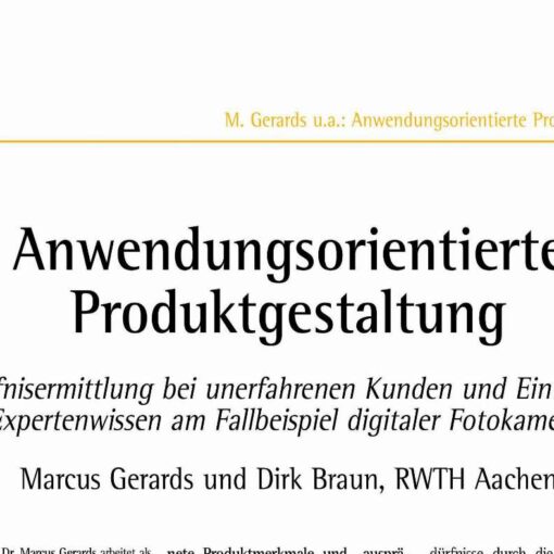 Application-Oriented Product Development