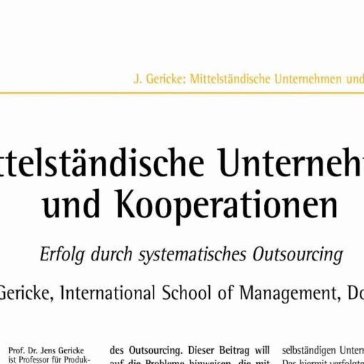 Mittelständische Unternehmen und Kooperationen