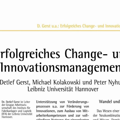 Erfolgreiches Change- und Innovationsmanagement