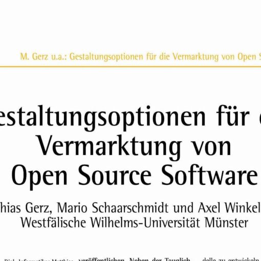 Design Options for the Commercialization of Open Source Software