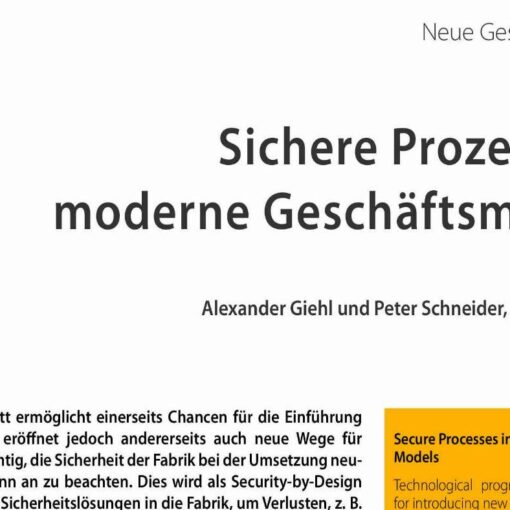 Secure Processes in Modern Business Models