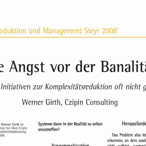 Die Angst vor der Banalität