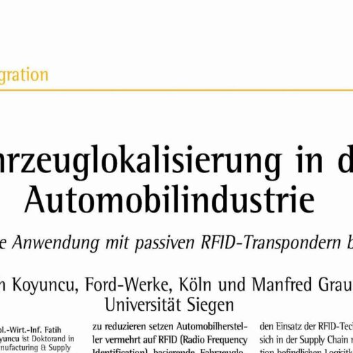 Fahrzeuglokalisierung in der Automobilindustrie