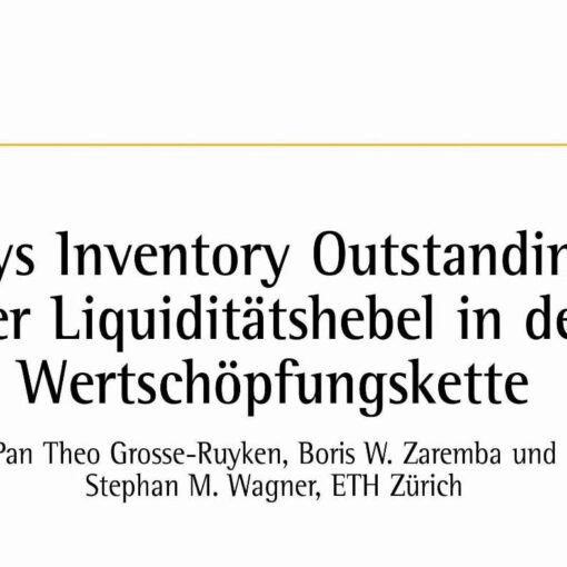 Days Inventory Outstanding: Leveraging Liquidity within the Supply Chain