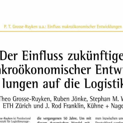 The Influence of Future Macroeconomic Developments on Logistics