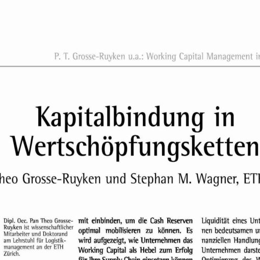 Working Capital Management in Supply Chains