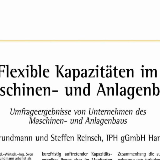 Flexible Kapazitäten im Maschinen- und Anlagenbau