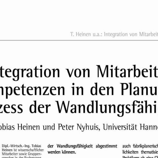 Integration of employee skills into the planning process of factory transformability