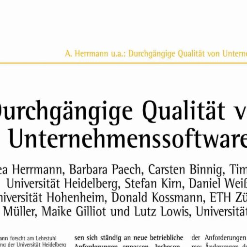 Durchgängige Qualität von Unternehmenssoftware