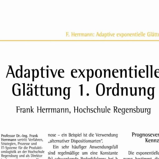 Adaptive exponentielle Glättung 1. Ordnung