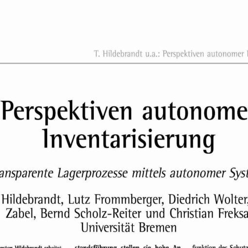 Perspektiven autonomer Inventarisierung