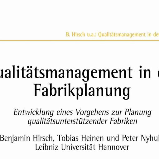 Quality Management in Factory Planning